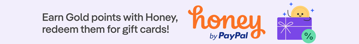 Earn Gold points with Honey, redeem them for gift cards!